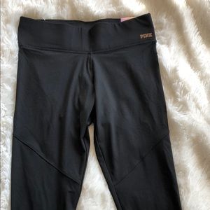Pink- Ankle Leggings - Black Size M NWT